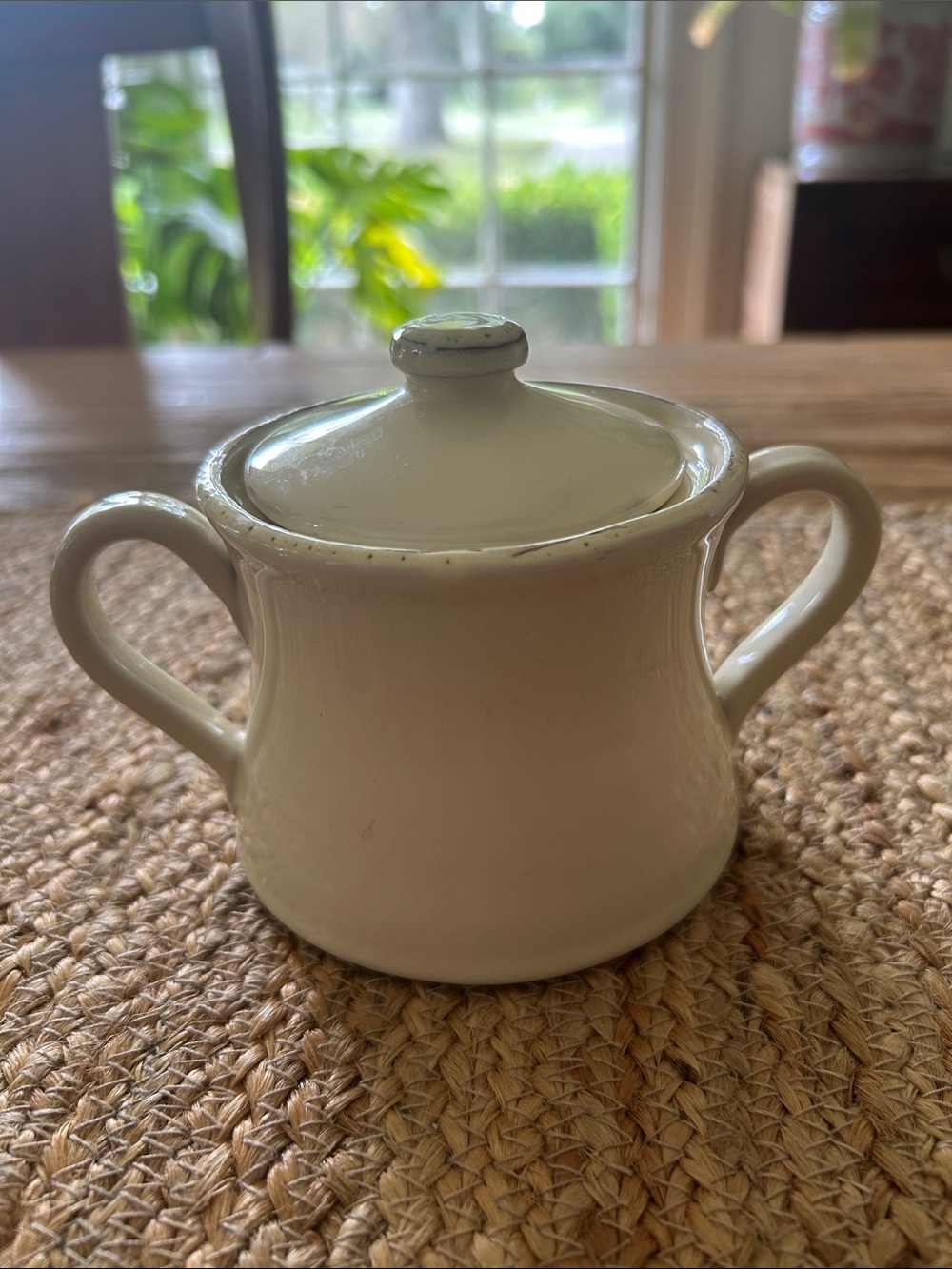 Vietri Cucina Fresca Crema Sugar Bowl